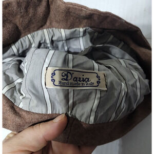 Vintage wool newsboy cap daria handmade in Italy brown